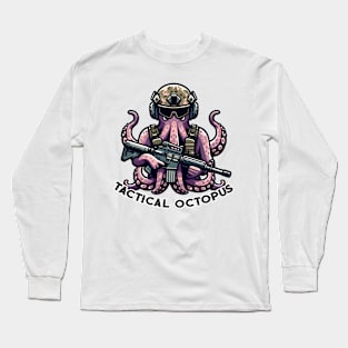 Tactical Octopus Adventure Tee: Where Intelligence Meets Style Long Sleeve T-Shirt